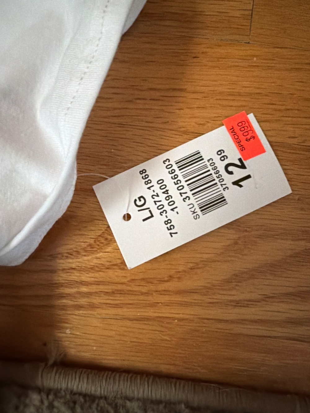 White stretch tee with collar and buttons by Streetwear Society - large (fits me - Picture 3 of 5